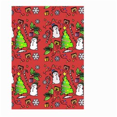 Santa Snowman Gift Holiday Large Garden Flag (two Sides) by Pakjumat