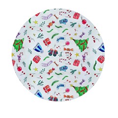 Illustration Christmas Pattern Mini Round Pill Box (pack Of 3) by Pakjumat