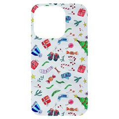 Illustration Christmas Pattern Iphone 14 Pro Black Uv Print Case by Pakjumat