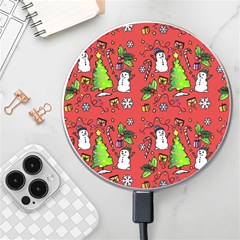 Santa Snowman Gift Holiday Wireless Fast Charger(white) by Pakjumat