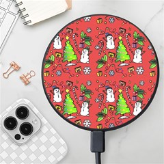 Santa Snowman Gift Holiday Wireless Fast Charger(black) by Pakjumat