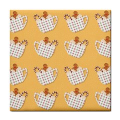 Christmas December Autumn Pattern Tile Coaster by Pakjumat