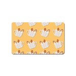 Christmas December Autumn Pattern Magnet (Name Card) Front