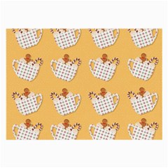 Christmas December Autumn Pattern Large Glasses Cloth by Pakjumat