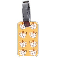 Christmas December Autumn Pattern Luggage Tag (two Sides) by Pakjumat