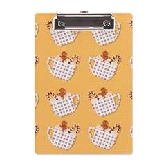 Christmas December Autumn Pattern A5 Acrylic Clipboard by Pakjumat