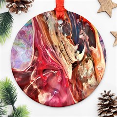 Marbling Blend  Ornament (round) by kaleidomarblingart