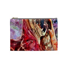 Marbling Blend  Cosmetic Bag (medium) by kaleidomarblingart