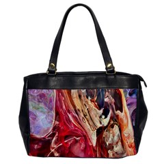 Marbling Blend  Oversize Office Handbag by kaleidomarblingart