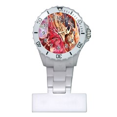 Marbling Blend  Plastic Nurses Watch by kaleidomarblingart