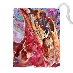 Marbling Blend  Drawstring Pouch (4xl) by kaleidomarblingart