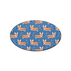 Corgi Patterns Sticker Oval (100 Pack) by Amaryn4rt