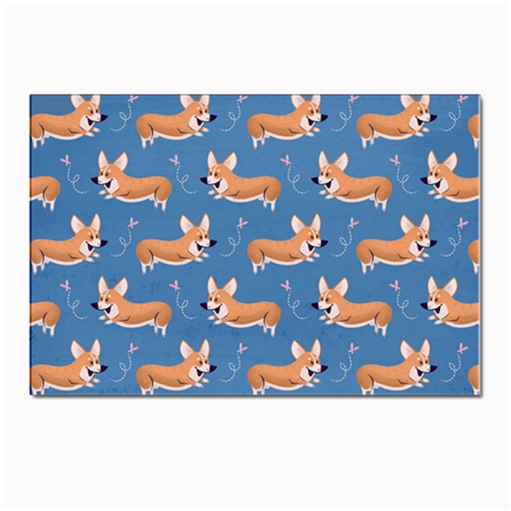 Corgi Patterns Postcard 4 x 6  (Pkg of 10)