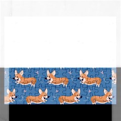 Corgi Patterns Rectangular Jigsaw Puzzl by Amaryn4rt