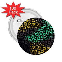 Abstract Geometric Seamless Pattern With Animal Print 2 25  Buttons (100 Pack) 