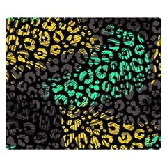 Abstract Geometric Seamless Pattern With Animal Print Two Sides Premium Plush Fleece Blanket (small) by Amaryn4rt