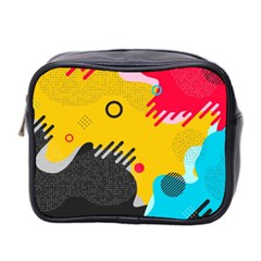 Abstract Colorful Pattern Shape Design Background Mini Toiletries Bag (two Sides) by Amaryn4rt