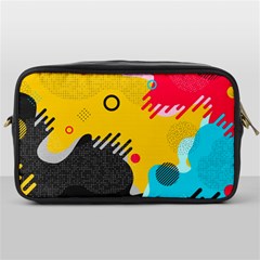 Abstract Colorful Pattern Shape Design Background Toiletries Bag (one Side) by Amaryn4rt