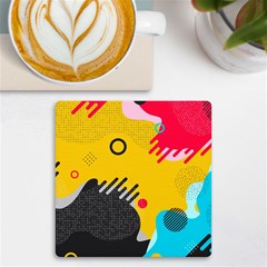 Abstract Colorful Pattern Shape Design Background Uv Print Square Tile Coaster  by Amaryn4rt