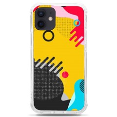 Abstract Colorful Pattern Shape Design Background Iphone 12 Mini Tpu Uv Print Case	 by Amaryn4rt