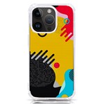 Abstract Colorful Pattern Shape Design Background iPhone 14 Pro TPU UV Print Case Front