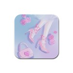 Romantic 11-14 Inch Rubber Square Coaster (4 pack) Front