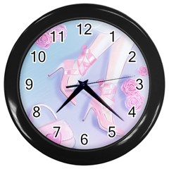 Romantic 11-14 Inch Wall Clock (black) by SychEva