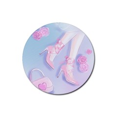 Romantic 11-14 Inch Rubber Coaster (round) by SychEva