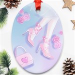 Romantic 11-14 Inch Oval Ornament (Two Sides) Back