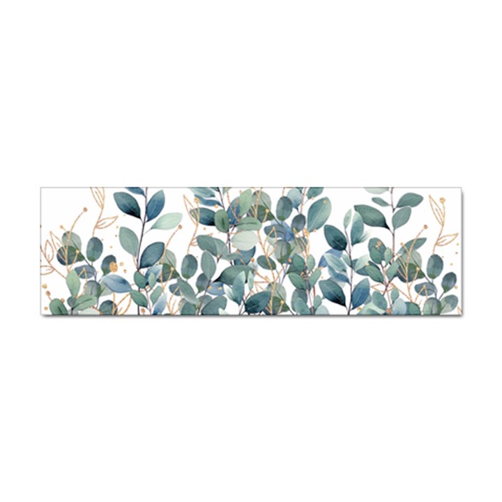 Green and Gold Eucalyptus Leaf Sticker Bumper (10 pack)