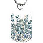 Green and Gold Eucalyptus Leaf Dog Tag (Two Sides) Back