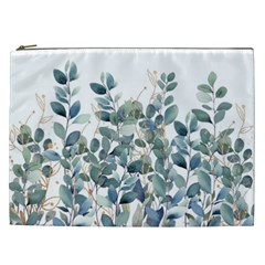 Green And Gold Eucalyptus Leaf Cosmetic Bag (xxl) by Jack14