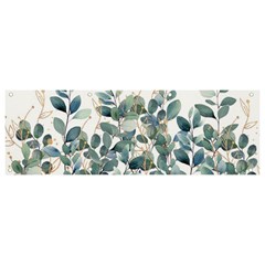 Green And Gold Eucalyptus Leaf Banner And Sign 9  X 3  by Jack14