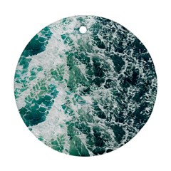 Blue Ocean Waves Ornament (round) by Jack14