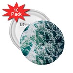 Blue Ocean Waves 2.25  Buttons (10 pack)  Front