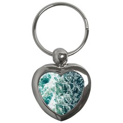 Blue Ocean Waves Key Chain (heart) by Jack14