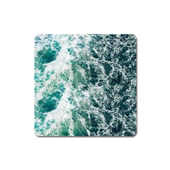 Blue Ocean Waves Square Magnet by Jack14