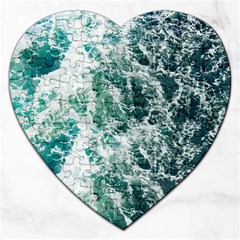 Blue Ocean Waves Jigsaw Puzzle (heart) by Jack14