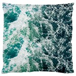 Blue Ocean Waves Large Cushion Case (Two Sides) Front