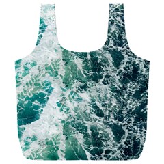 Blue Ocean Waves Full Print Recycle Bag (xxxl) by Jack14