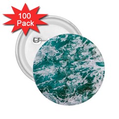 Blue Ocean Waves 2 2 25  Buttons (100 Pack)  by Jack14