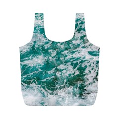 Blue Ocean Waves 2 Full Print Recycle Bag (m) by Jack14