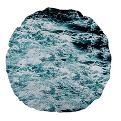 Ocean Wave Large 18  Premium Flano Round Cushions by Jack14