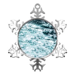 Ocean Wave Metal Small Snowflake Ornament by Jack14