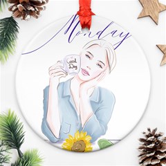 Monday 1 Ornament (round) by SychEva