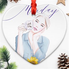 Monday 1 Ornament (heart) by SychEva