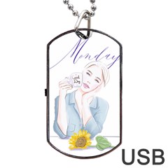 Monday 1 Dog Tag Usb Flash (one Side) by SychEva