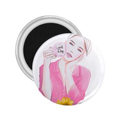 Girl Pink 2 25  Magnets by SychEva