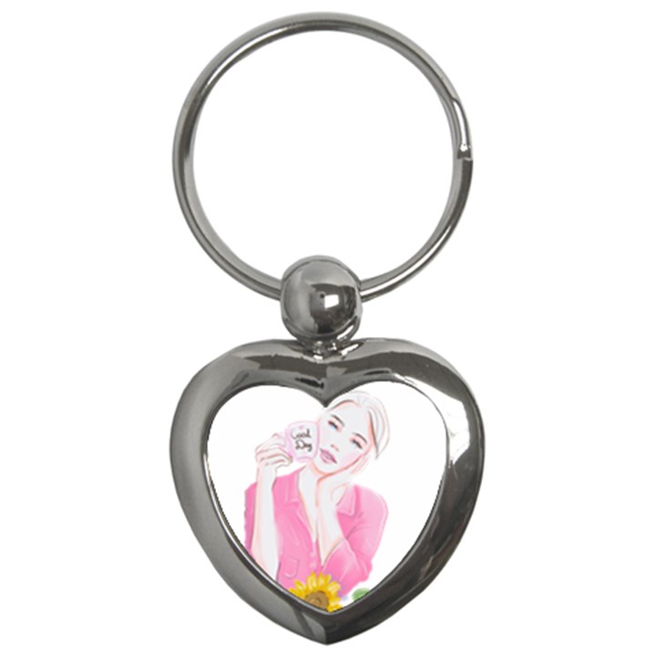 Girl Pink Key Chain (Heart)