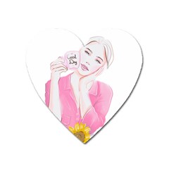 Girl Pink Heart Magnet by SychEva